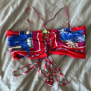 Kimono + Top parrot print Farm Rio